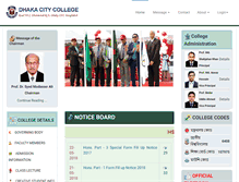 Tablet Screenshot of dhakacitycollege.edu.bd